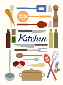 Kitchenware Illustrations Poster